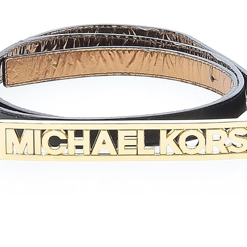 Michael Kors Black Belt Bag with Gold Logo